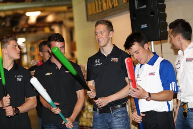 View Indy 500 Rookies visit Louisville Slugger Museum & Factory - May 20, 1014 Photos