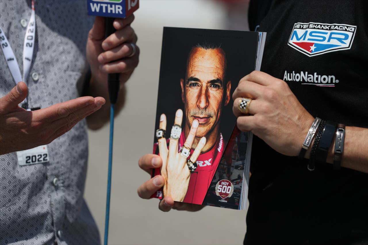 View Helio Castroneves Unveils Castroneves Drive and 2022 Indianapolis 500 Program - Thursday, May 12, 2022 Photos